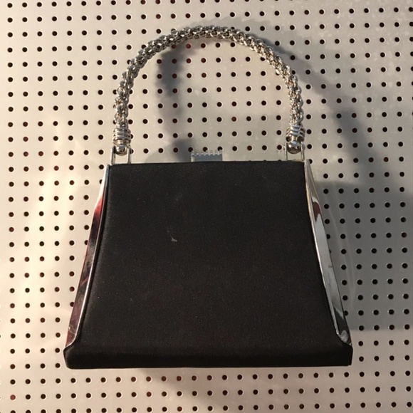 Bag Mini Micro Metal  and Fabric Hardshell Handbag Purse Bag - Picture 4 of 5